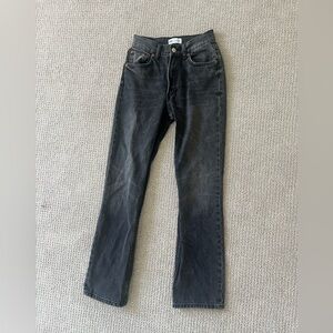 Women’s ZARA dark grey jeans. Mid/high rise, straight ankle length fit. Size 2